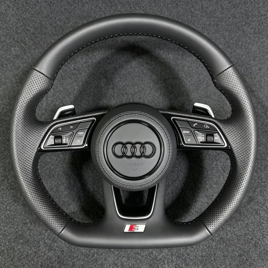 Custom Nappa Genuine Leather Steering Wheel for Audi TTS TTRS TT Coupe Roadster 1998-2026 - YINGGEN
