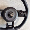 Installed sport steering wheel compatible with VW models, vehicle interior upgrade accessory