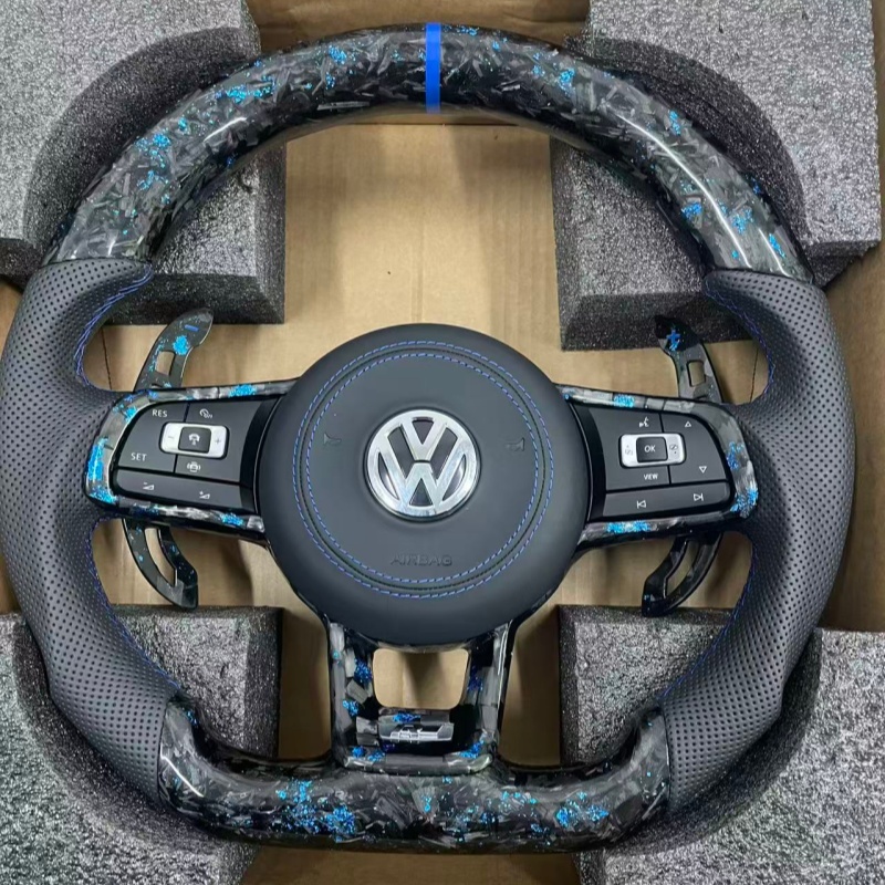 Sport perforated leather steering wheel for Volkswagen, aftermarket auto modification interior accessory