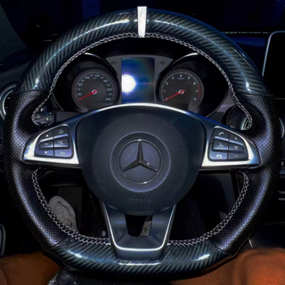 Custom Car Steering Wheel Braid Cover Soft 100% Fit For Mercedes Benz W176 W246 W205 C117 C218 W447 Car Products Steering Wrap