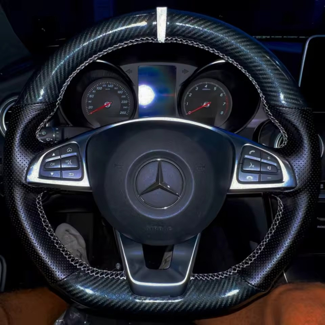 Custom Car Steering Wheel Braid Cover Soft 100% Fit For Mercedes Benz W176 W246 W205 C117 C218 W447 Car Products Steering Wrap