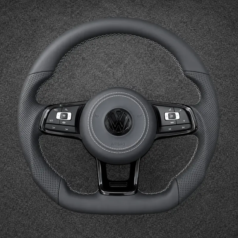 Volkswagen Golf 7 5G1 MQB GTI Golf R 2012-2017 Custom Nappa Genuine Leather Steering Wheel - YINGGENE