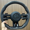 Premium leather replacement steering wheel for Mercedes-Benz, modified auto steering wheel with airbag hub