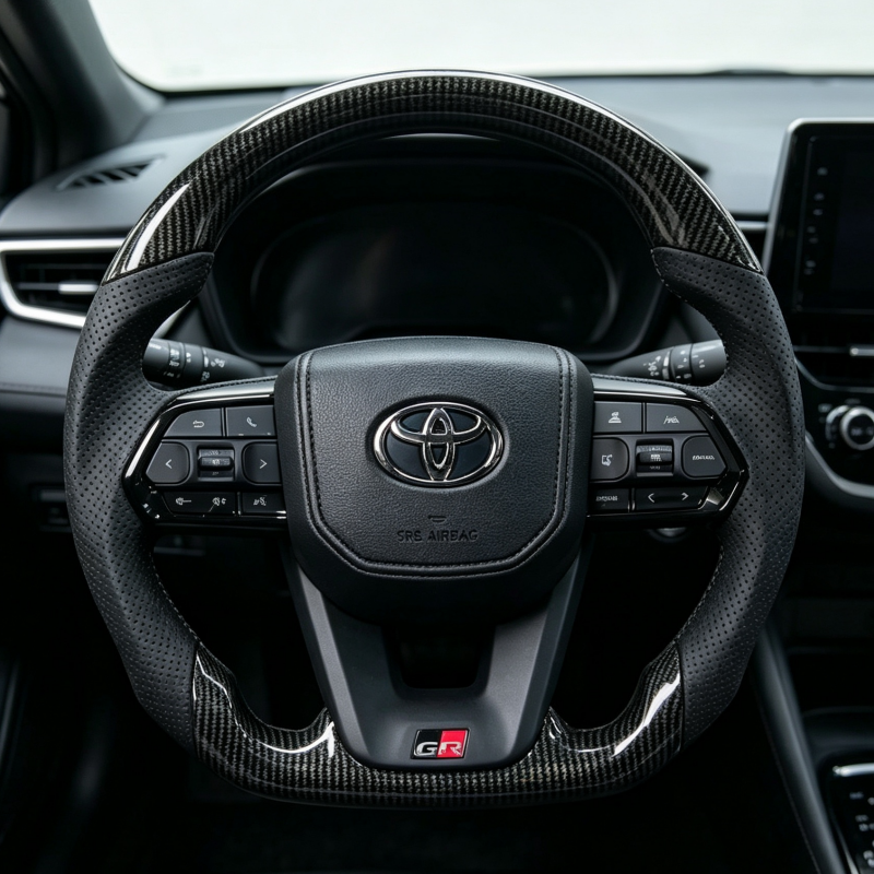 Toyota steering wheel with stitching, customized after sales steering wheel, suitable for Toyota's car interior replacement parts