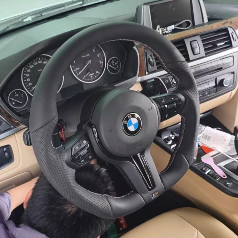 Non destructive installation of BMW steering wheel