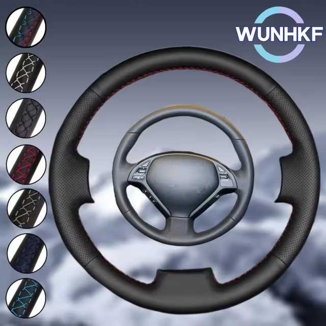 Custom Car Steering Wheel Braid Cover 100% Fit For Infiniti G25 G35 G37 QX50 EX25 EX35 EX37 2008-2013 Car Products Steering Wra