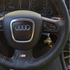 Custom Car Steering Wheel Braid Cover 100% Fit For Audi A3 8P 2008-2013 A4 B8 2008-2010 A5 2008-2010 Car Products Steering Wrap