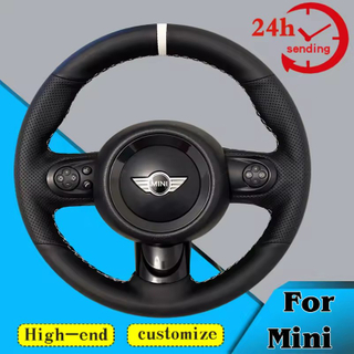 Custom Microfiber Leather Car Steering Wheel Braid Cover 100% Fit For Mini Hatchback/Mini R56/R57) Clubman Clubvan Coupe 3-Spoke