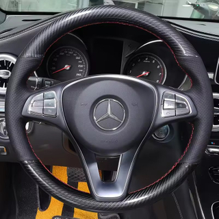 Custom Car Steering Wheel Cover Fit For Mercedes Benz A180 A200 B180 B200 C180 C200 C260 C300 E200 E300 CLS260 CLS300 GLC260 GL