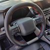 DIY Car Steering Wheel Cover Microfiber Leather Braid Ventilation Black For Citroen C4 2021 2022 2023 Year Car Accessories