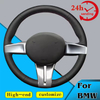 Custom Steering Wheel Braid Cover 100% Fit For BMW Z4 E85 (Roadster) 2003-2008 E86 (Coupe) 2005-2008 Auto Interior Accessories