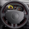 Custom Car Steering Wheel Braid Cover 100% Fit For Renault Clio 3 2008 2009 Clio dynamics 2008 clio mk 3 2010 Car Accessories