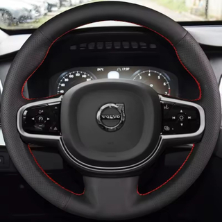 Custom Car Steering Wheel Braid Cover Soft Genuine Leather 100% Fit For Volvo S90 XC90 XC60 S60 V90CC Auto Interior Accessories