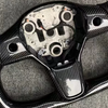 Yoke Style Tesla Steering Wheel Tesla Custom Real Carbon Fiber Model 3 Yoke Steering Wheel