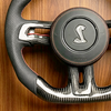 Ford Custom Real Carbon Fiber Mustang Steering Wheel Ford bronco Custom Carbon Fiber Steering Wheel with LED Shift Lights