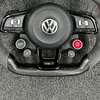 VW Carbon Fiber Steering Wheel with Alcantara and LED Shift Lights for Golf 8 Pro GTI MK7 MK8
