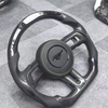True Carbon Fiber Steering Wheel for Ford Mustang with LED Thumb Carbon Plate