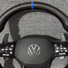 Gloss Carbon Volkswagen VW Jetta Racing Steering Wheel Perforated Nappa Leather Polo Model Steering Wheel