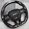 Bright forged carbon fiber steering wheel for Dodge Charger SRT with LED