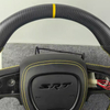 Matte Carbon Fiber Steering Wheel for Dodge SRT Charger Durango with Leather Airbag Cover