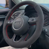 Custom Steering Wheel Cover Suede 100% Fit For Audi Q3 (8U) 2011-2018 Q5 (8R) 2012-2017 Q7 (4L) 2011-2015 SQ5 Car Accessories