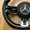 Mercedes Aftermarket Forged Carbon C63 AMG Steering Wheel Perforated Nappa Leather Mercedes W220 W221 W222 Model Steering Wheel