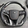 Genuine Carbon Fiber Steering Wheel for Chevrolet Cruze with Leather Airbag Cover