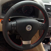 Custom Car Steering Wheel Braid Cover Genuine Leather 100% Fit For Volkswagen Old VW Golf Polo Sagitar 2010 Polo Car Accessories