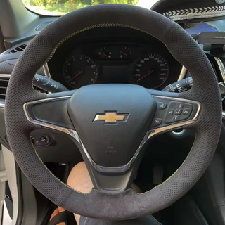 Custom Car Steering Wheel Cover Suede 100% Fit For Chevrolet Malibu XL 2016 2017 Equinox 2017 2018 Buick Velite 5 Car Interior