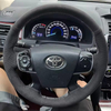 Custom Car Steering Wheel Braid Cover Suede 100% Fit For Toyota Camry 2012 2013 2014 Auto Interior Accessories Steering Wrap