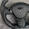 Custom Carbon Fiber Steering Wheel for Tesla Forged Carbon Fiber Ergonomic Steering Wheel Compatible with Model Y 3 X S